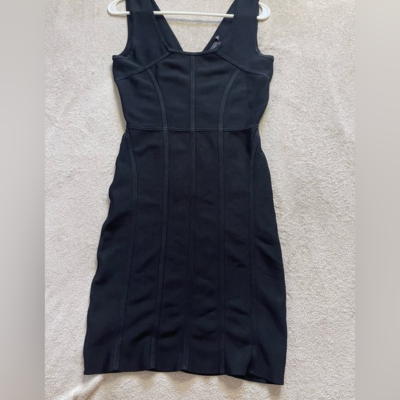BCBGMAXAZRIA Makenna princess seam sheath dress | Black - Picture 4 of 6